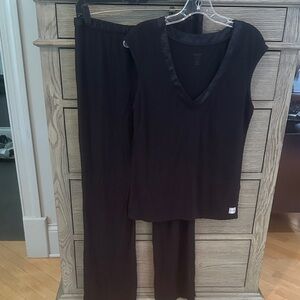 Calvin Klein Black Women's Sleepwear Set. Worn once. Top size L. Bottoms size M